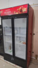 新飛（frestec）展示柜冷藏保鮮柜酒水飲料冰柜雙開(kāi)門(mén)冷藏柜酒店冷藏保鮮柜超市直冷玻璃門(mén)風(fēng)冷無(wú)霜冰箱立式冷柜 小雙門(mén)黑紅588L【直冷省電】【店長(cháng)推薦】 曬單實(shí)拍圖
