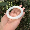 京鑒和田玉手鐲胖圓條白玉女羊脂白玉鐲子泥鰍背正圈平安鐲多圈口 羊脂白玉胖圓條mm 51mm 曬單實(shí)拍圖