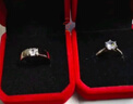 京霽 結(jié)婚戒指婚戒對戒仿真假戒指婚禮道具鉆石戒指開口可調(diào)節(jié)求婚戒 星織仿真鉆戒一對【2個單戒盒】 曬單實拍圖
