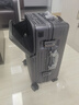 Walker Shop輕奢品牌行李箱鋁框登機箱男前開(kāi)蓋多功能拉桿箱密碼旅行箱 槍色 20英寸 【登機箱】 曬單實(shí)拍圖