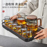 憶壺茶（YIHUTEA）玻璃茶具套裝家用茶盤(pán)辦公室功夫茶杯泡茶器整套茶水分離喝茶杯  曬單實(shí)拍圖