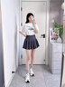 佰姿緣灰色襪子女款春秋中筒襪純棉防臭白色堆堆襪無(wú)骨配勃肯鞋女士長(zhǎng)襪 【4雙裝】白色 均碼 【無(wú)骨，消臭，抗起球】 曬單實(shí)拍圖
