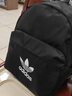 adidas adicolor簡約通勤運動雙肩背包書包男女阿迪達斯三葉草 黑色 NS 曬單實拍圖