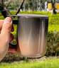 膳魔師（THERMOS）保溫杯400ml帶茶濾男女泡茶咖啡杯中秋國慶節禮物TEMC-400入夜棕 曬單實(shí)拍圖