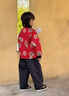 G.DUCKKIDS小黃鴨兒童漢服男童女童古裝中國風拜年服寶寶唐裝表演服過年衣服 如意套裝男童 加絨 120 尺碼5~6歲【110-120cm】 曬單實拍圖