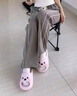 暖之緣可愛(ài)小海貍拖鞋女夏季多巴胺外穿ins居家室內eva防滑厚底宿舍涼拖 粉色 38-39 曬單實(shí)拍圖