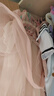 安妮優(yōu)兒女童漢服中秋節(jié)中國(guó)風(fēng)唐裝連衣裙超仙襦裙子古風(fēng)公主裙 粉色 130 曬單實(shí)拍圖
