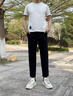 XJSGS官方國(guó)際正品牌奢侈男士高端休閑褲秋季直筒寬松彈力商務(wù)九分褲子 CY95高檔棕色九分【現(xiàn)貨速達(dá)】 32 【腰圍：二尺五】 曬單實(shí)拍圖