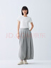 無(wú)印良品（MUJI） IDEE 女式平紋燈籠褲褲子女款夏季款女裝純棉 25年長(cháng)褲 GA54CC5S 煙熏綠色 L （165/72A） 曬單實(shí)拍圖