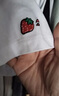 李寧短袖T恤女子春夏新款冰淇淋LOGO印花水果刺繡圓領(lǐng)上衣AHSU744 曬單實(shí)拍圖