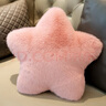 物枕居星星抱枕沙發(fā)客廳月亮靠枕辦公室毛絨靠背午睡枕車(chē)載飄窗裝飾靠墊 粉色星星 45厘米 曬單實(shí)拍圖