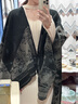 嬈蝶加厚雙面大披肩男女四季時尚暗黑民族風(fēng)披肩開叉斗篷秋冬保暖圍巾 暗黑-黑灰拼色雙面大披肩 曬單實(shí)拍圖