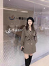 她芙（tafu）品牌女裝風衣外套女中長款2025春秋新款韓版寬松休閑百搭小個子 咖色 M 曬單實拍圖