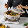 川島屋（KAWASIMAYA） 日式砂鍋燉鍋煲湯家用燃氣煤氣灶專(zhuān)用陶瓷耐高溫燉湯鍋 唐草湯鍋 1.2L 曬單實(shí)拍圖