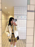佐敘日系兩面穿外套女2025秋新款寬松百搭疊穿校園雙面穿翻領(lǐng)格子夾克 奶油米 雙面穿 L （105-120斤） 曬單實(shí)拍圖
