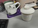 PAKCHOICE茶杯茶水分離陶瓷杯帶蓋辦公室杯羊脂玉水杯送父親教師禮物泡茶杯 曬單實(shí)拍圖