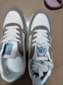 回力真皮運動(dòng)鞋女2026秋冬新款舒適透氣跑步鞋百搭休閑鞋 白藍（四級單鞋款） 38 曬單實(shí)拍圖