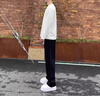 買(mǎi)一送一春秋長(cháng)袖t恤男寬松打底衫ins潮牌學(xué)生男女內搭體恤上衣12 草書(shū)字母白+小耿鬼黑【2件裝】 3XL  建議160-185斤 曬單實(shí)拍圖