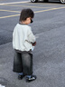 巴帝巴帝秋季新款嬰幼兒童衛衣男女寶寶休閑時(shí)尚百搭外套 花灰 110 曬單實(shí)拍圖