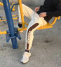 百鵲亭褲子男2025春秋季潮牌運動(dòng)休閑褲男美式束腳衛.褲百搭寬松長(cháng)褲子 黑色 XL 曬單實(shí)拍圖