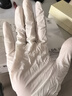 烏斯京（WOLSGIN）一次性手套丁腈手套100只中碼橡膠食品級加厚耐用廚房防護丁晴白 曬單實拍圖