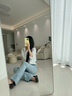 千禧華府全身鏡家用臥室穿衣鏡學(xué)生宿舍鏡子落地鏡鋁合金試衣鏡白50*160 曬單實(shí)拍圖
