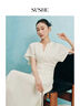 束皙清風(fēng)如訴優(yōu)雅氣質(zhì)斜裁V領(lǐng)收腰修身長款白色連衣裙女夏 冰川白  M 曬單實拍圖