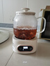 美的（Midea）花漾0膠水全玻璃全自動(dòng)養(yǎng)生壺 辦公室多功能煮茶壺 燒水壺恒溫電熱水壺煮茶器花茶壺1L YS10B101 曬單實(shí)拍圖