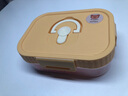 沃德百惠（WORTHBUY）飯盒食品級分格便當盒可微波加熱飯盒上班族學(xué)生便攜專(zhuān)用分格飯盒 黃色長(cháng)方形-單格760 ml 曬單實(shí)拍圖