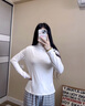 貓人打底衫女2025秋半高領(lǐng)玻尿酸護膚舒適莫代爾薄款高彈7A抑菌抗靜電 曬單實(shí)拍圖