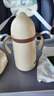 日康（rikang）兒童保溫杯 不銹鋼吸管杯學(xué)生幼兒園上學(xué)專(zhuān)用320ML  B4023-1 咖紅 曬單實(shí)拍圖