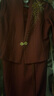 恒源祥喜婆婆婚宴裝新款年輕媽媽禮服秋冬結(jié)婚高貴時(shí)尚大氣假兩件連衣裙 酒紅色 XL 170 曬單實(shí)拍圖