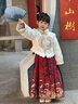 WVD美國品牌裙秋冬款套裝2025新款女童漢服連衣裙冬季女孩喜慶拜年服紅色2709馬面裙+2717外套送發(fā) 紅110 CM 曬單實(shí)拍圖