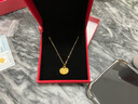 中國(guó)黃金（CHINA GOLD）黃金項(xiàng)鏈女士百搭十字足金O字素鏈金首飾情人節(jié)禮物送老婆女朋友 閃O素鏈【國(guó)金禮盒】約1.4g 曬單實(shí)拍圖