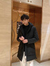 BLPANTS羽絨服男派克服冬季加厚2025年新款高級感防寒服中長款商務(wù)青少年 黑色 XL 曬單實拍圖
