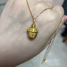 世紀(jì)緣黃金吊墜女小寶劍福瑞寶物龍紋足金墜子守護(hù)送女友生日禮物 3.62g【贈(zèng)金色925銀鏈】 曬單實(shí)拍圖