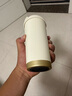 Tmirui保溫杯陶瓷內膽咖啡杯男女生高顏值吸管水杯便攜2024新款定制杯子 【送禮袋/316/刻字】奶霜白 500ml 曬單實(shí)拍圖