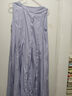 初語(yǔ)法式極簡(jiǎn)高級感萊賽爾連衣裙女2025夏季無(wú)袖收腰涼感壓褶裙 淺紫色 M 曬單實(shí)拍圖