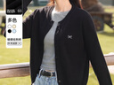 班尼路（Baleno）S&K圓領(lǐng)針織開(kāi)衫外套女2025秋季新款簡(jiǎn)約舒適毛衫蝴蝶結(jié)刺繡毛衣 曬單實(shí)拍圖