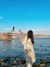 衣悅絲染 旅游民族風(fēng)披肩女云南旅游穿搭罩衫女高級感圍巾流蘇披風(fēng)大衣 米白色 曬單實(shí)拍圖