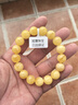 炫夏 附證書(shū)天然原礦俄料蜜蠟圓珠手串琥珀蜜蠟雞油黃白花蜜手鏈單圈 蜜蠟約12毫米手串（附證書(shū)） 曬單實(shí)拍圖