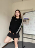 麓格立衛衣女士外套春秋款春季衣服女裝2025新款學(xué)生韓版寬松百搭慵懶風(fēng) 蝴蝶結黑色衛衣 M 曬單實(shí)拍圖