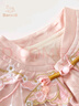 班喜迪嬰兒衣服春裝寶寶百天周歲禮服嬰幼兒國風(fēng)抓周連體衣新中式外出服 粉色 66cm 曬單實(shí)拍圖