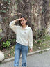 都市麗人加絨衛衣女款2025年最新款秋冬小個(gè)子半拉鏈polo領(lǐng)女士秋裝外套女 曬單實(shí)拍圖
