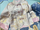 新中式伴娘服粉色2025新款長(cháng)袖姐妹團旗袍訂婚禮服裙日?？纱┣锒?粉色-仙鶴織金-A款 2XL  120-135斤 曬單實(shí)拍圖