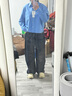 優(yōu)衣庫(kù)女裝/男女同款牛津紡箱型襯衫/襯衣合作款25秋冬新款479974 479974/64湖藍(lán)色 L 曬單實(shí)拍圖