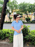 HONMA【專業(yè)高爾夫】2025夏女士短袖Polo衫運動休閑彈力翻領(lǐng)時尚 冰河藍(lán) S 曬單實拍圖
