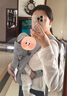usbeesbaby清涼一夏嬰兒背帶M坐姿護髖四季通用透氣網(wǎng)面外出抱娃神器 銀漸灰冰絲棉JDQ 曬單實(shí)拍圖