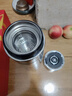 金力內(nèi)外純鈦保溫杯車載單手一鍵開蓋茶水分離茶杯抑菌 雪花銀420ml 曬單實(shí)拍圖