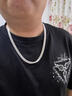 胖東來(lái)品質(zhì)999純銀古巴鏈項(xiàng)鏈男士潮男款990足銀鏈子男生銀飾輕奢 項(xiàng)鏈-8mm(60cm)送證書(shū) 【較粗款- 曬單實(shí)拍圖